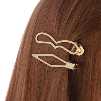 Women'S Simple Style Solid Color Alloy Plating Hair Clip