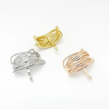 Women'S Simple Style Solid Color Alloy Plating Hair Clip