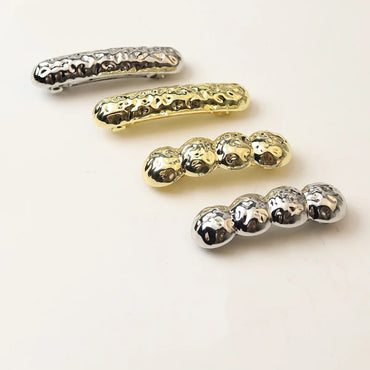 Women'S Simple Style Solid Color Alloy Plating Hair Clip