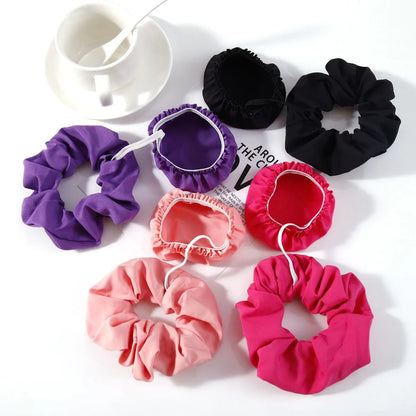 Women'S Simple Style Solid Color Cloth Handmade Hair Tie