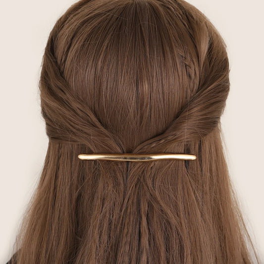 Women'S Simple Style Solid Color Metal Plating Hair Clip