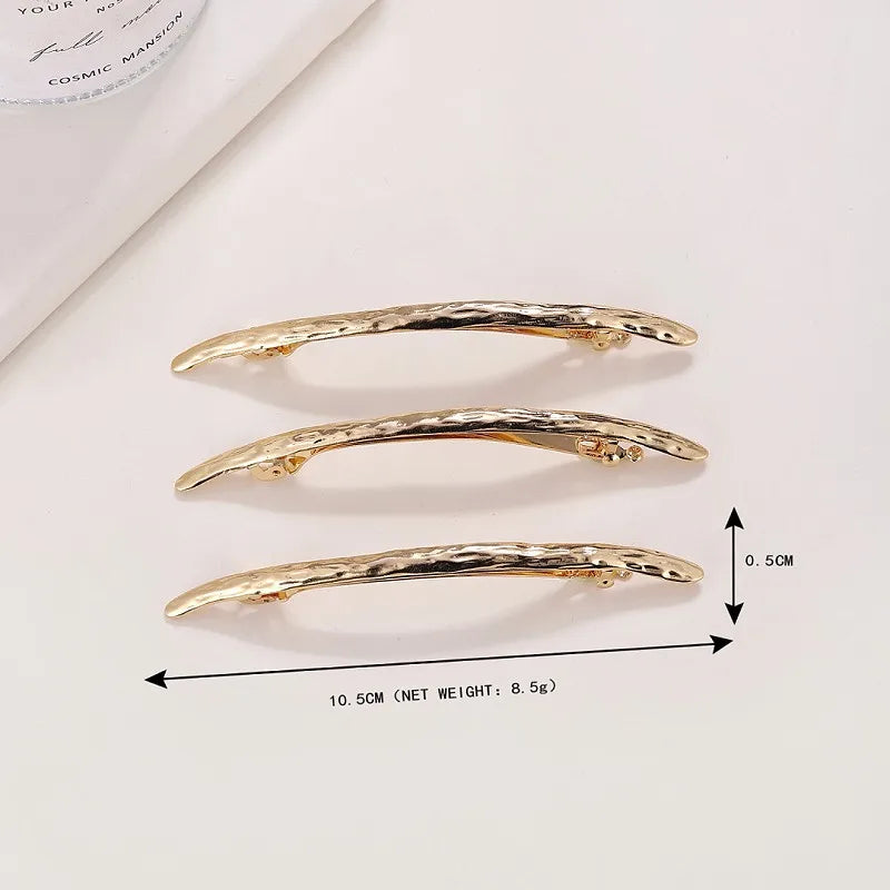 Women'S Simple Style Solid Color Metal Plating Hair Clip