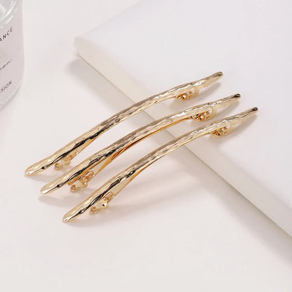 Women'S Simple Style Solid Color Metal Plating Hair Clip