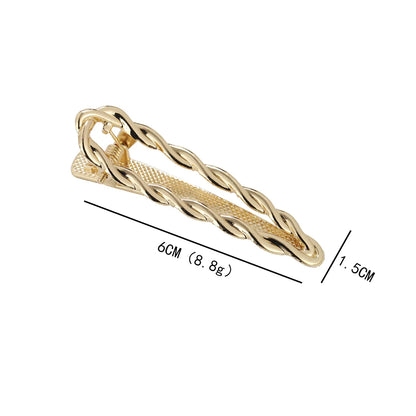 Women'S Simple Style Solid Color Metal Plating Hair Clip