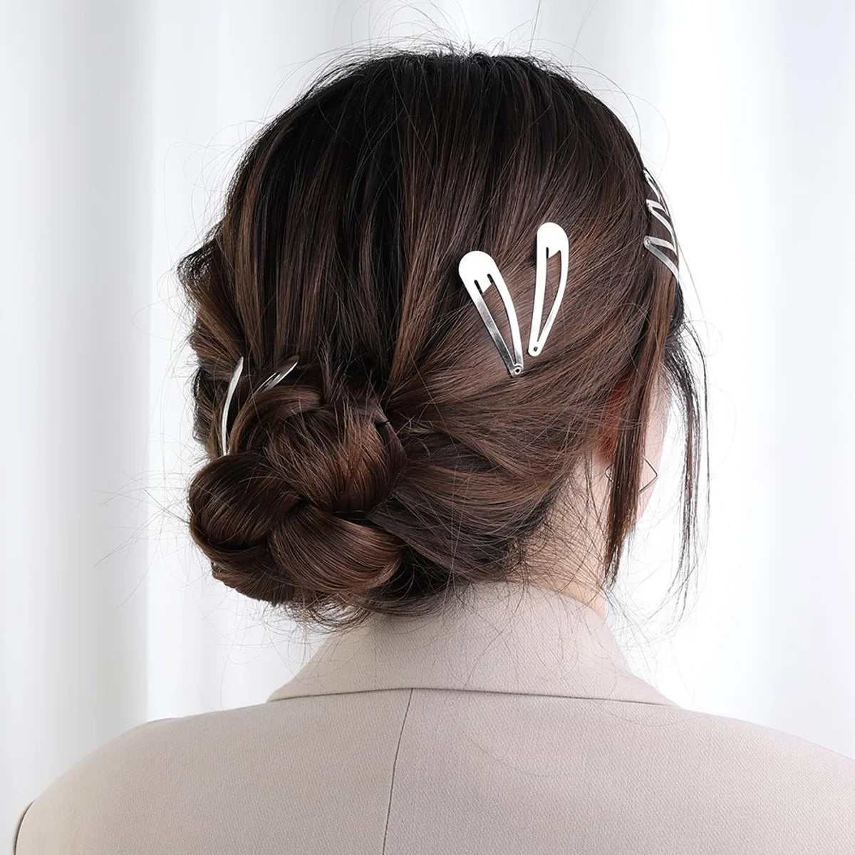 Women'S Simple Style Solid Color Metal Plating Hair Clip