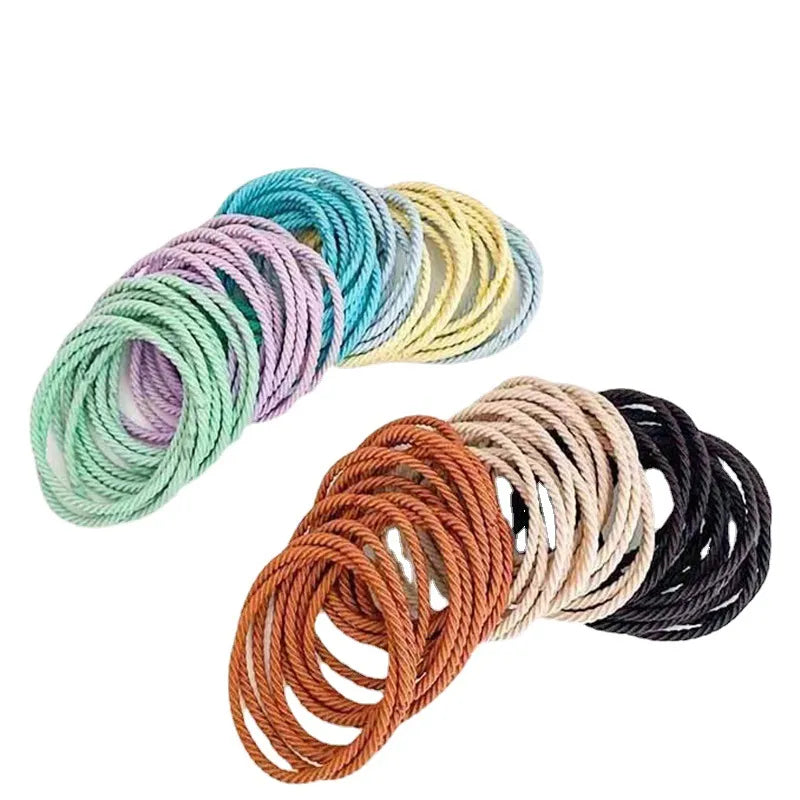 Women'S Simple Style Solid Color Nylon Hair Tie