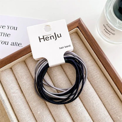 Women'S Simple Style Solid Color Nylon Hair Tie