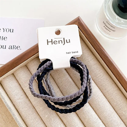 Women'S Simple Style Solid Color Nylon Hair Tie