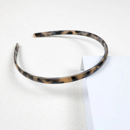 Women'S Simple Style Solid Color Plastic Stoving Varnish Hair Band