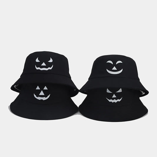 Women'S Simple Style Solid Color Printing Flat Eaves Bucket Hat