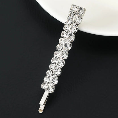 Women'S Simple Style Solid Color Rhinestone Plating Hair Clip