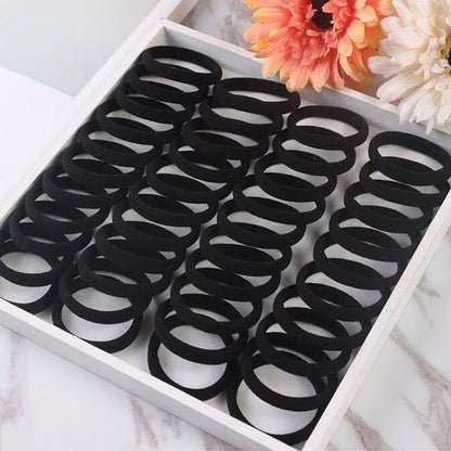 Women'S Simple Style Solid Color Rib-Knit Hair Tie