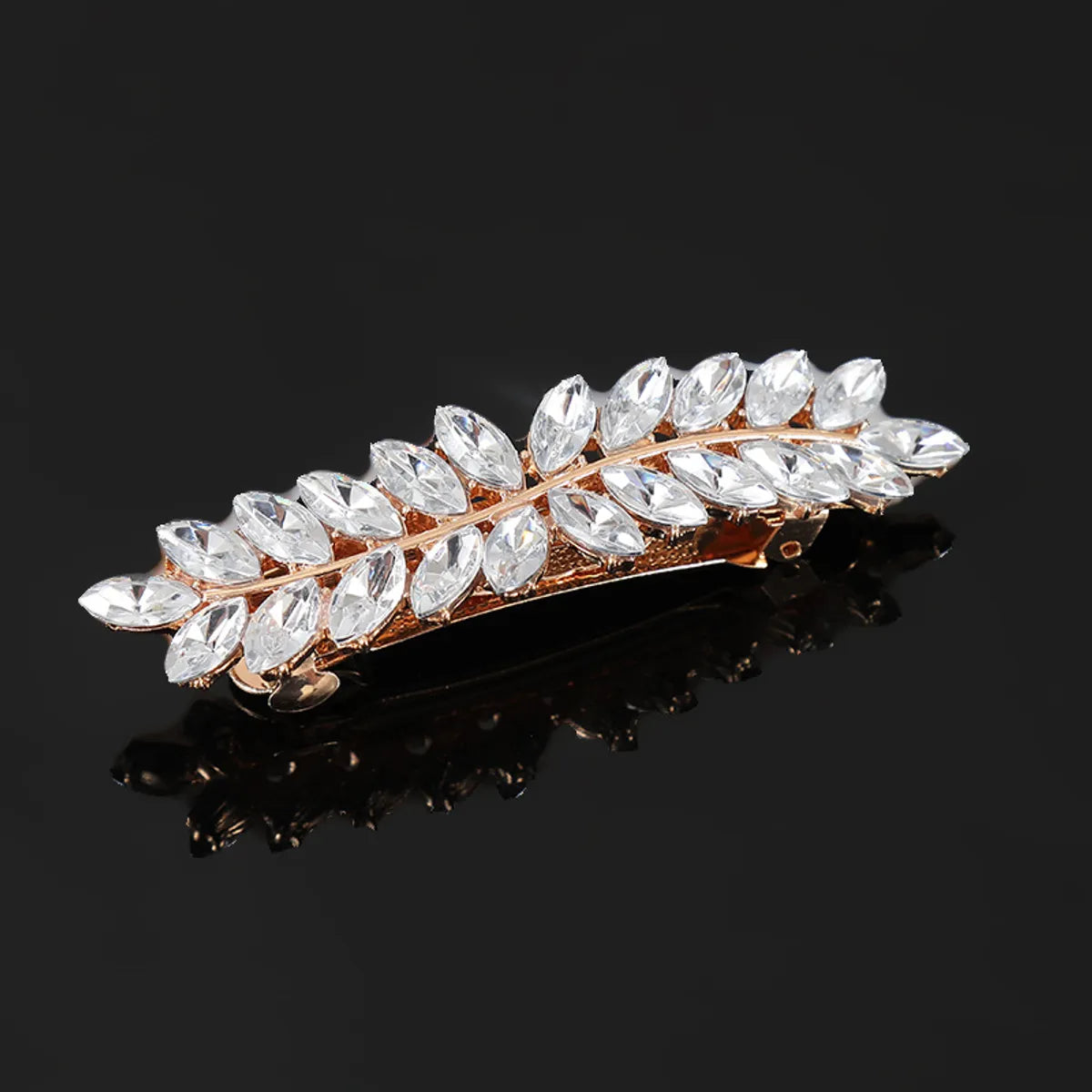 Women'S Simple Style Solid Color Zinc Alloy Inlay Hair Clip