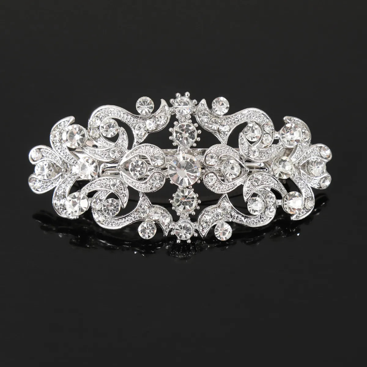 Women'S Simple Style Solid Color Zinc Alloy Inlay Hair Clip