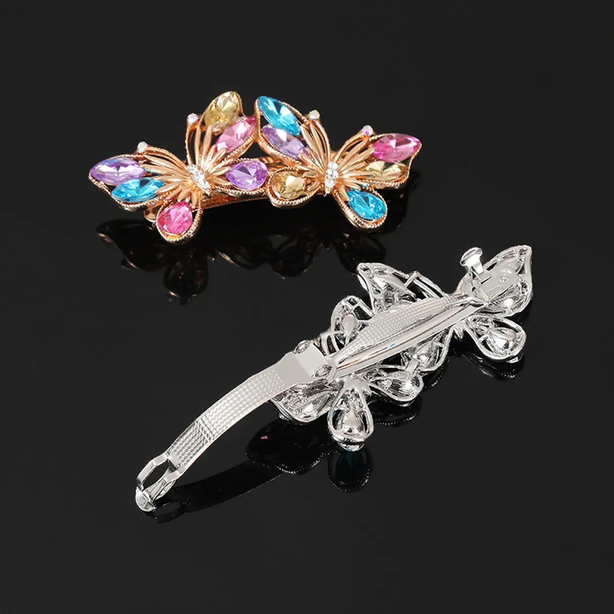 Women'S Simple Style Solid Color Zinc Alloy Inlay Hair Clip