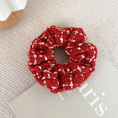 Women'S Simple Style Streetwear Plaid Cloth Hair Tie