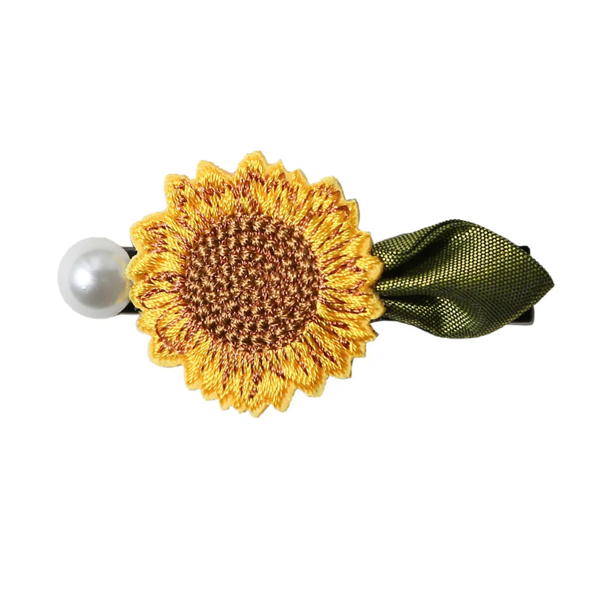 Women'S Simple Style Sunflower Mixed Materials Hair Clip