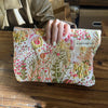 Women'S Small All Seasons Canvas Flower Elegant Square Zipper Cosmetic Bag