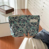 Women'S Small All Seasons Canvas Flower Elegant Square Zipper Cosmetic Bag