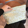 Women'S Small All Seasons Canvas Flower Elegant Square Zipper Cosmetic Bag