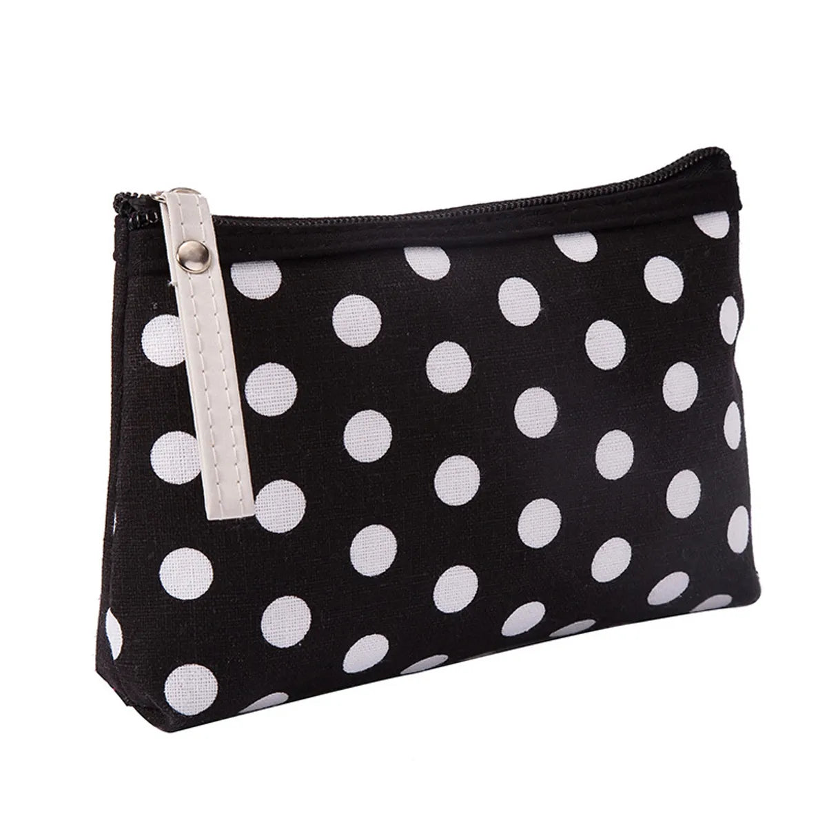 Women'S Small All Seasons Canvas Polyester Polka Dots Basic Dumpling Shape Zipper Cosmetic Bag Phone Wallet