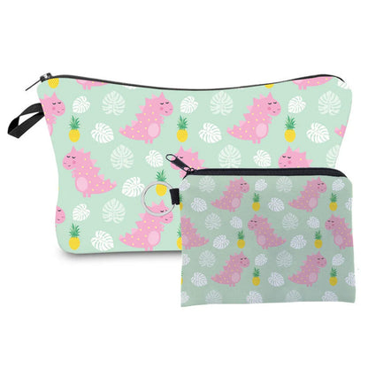 Women'S Small All Seasons Polyester Animal Flower Cute Square Zipper Cosmetic Bag