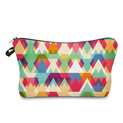 Women'S Small All Seasons Polyester Color Block Vacation Square Zipper Cosmetic Bag