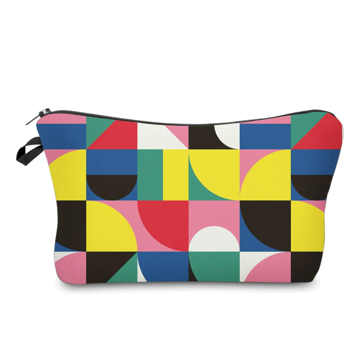 Women'S Small All Seasons Polyester Color Block Vacation Square Zipper Cosmetic Bag