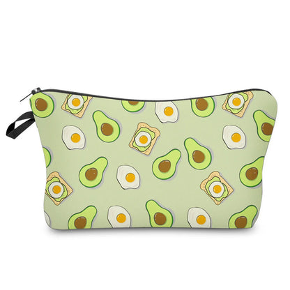 Women'S Small All Seasons Polyester Fruit Basic Square Zipper Cosmetic Bag