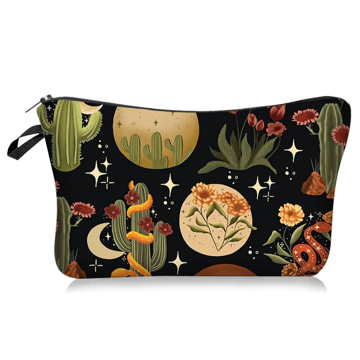 Women'S Small All Seasons Polyester Plant Butterfly Elegant Square Zipper Cosmetic Bag