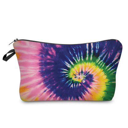 Women'S Small All Seasons Polyester Tie Dye Vacation Square Zipper Cosmetic Bag