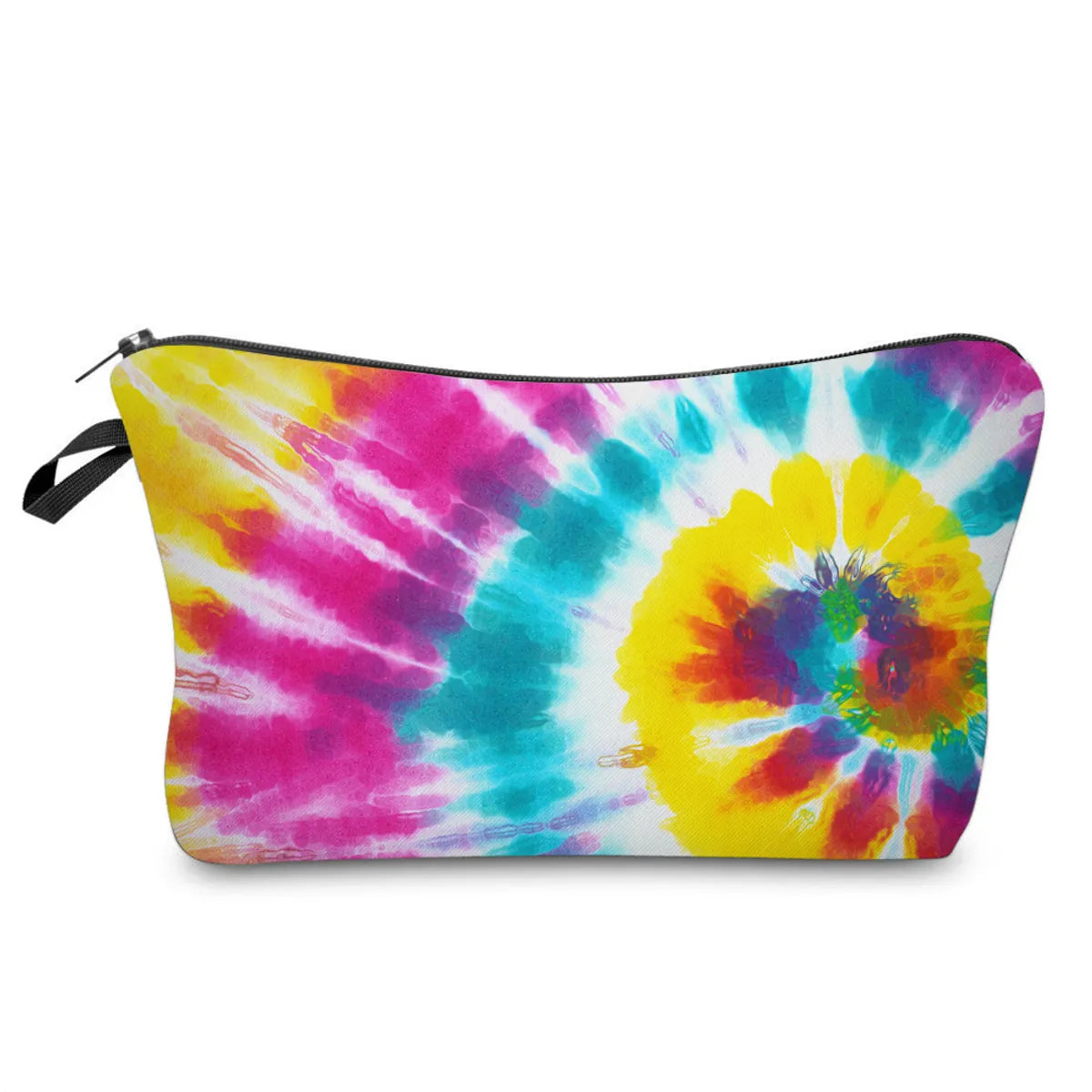 Women'S Small All Seasons Polyester Tie Dye Vacation Square Zipper Cosmetic Bag