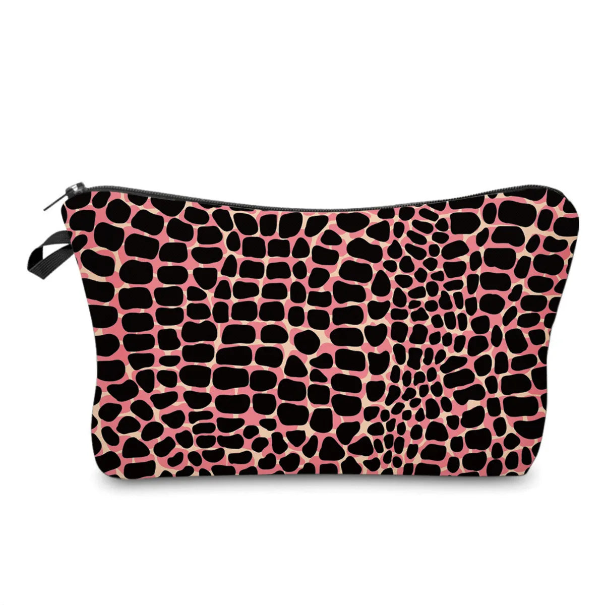 Women'S Small All Seasons Polyester Zebra Leopard Crocodile Basic Square Zipper Cosmetic Bag