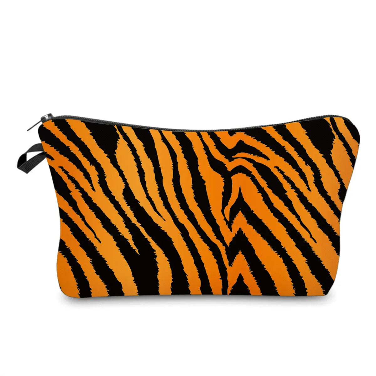 Women'S Small All Seasons Polyester Zebra Leopard Crocodile Basic Square Zipper Cosmetic Bag