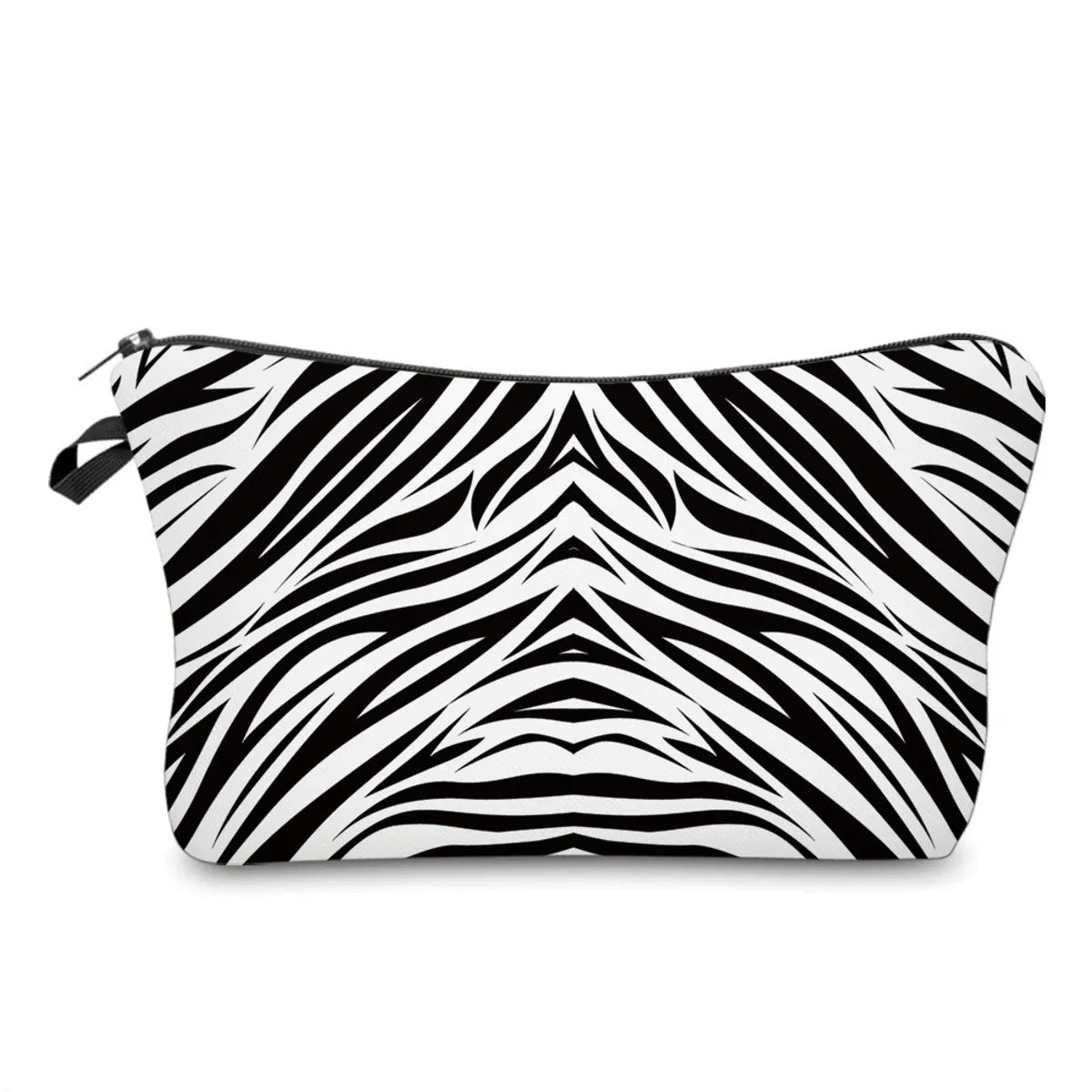 Women'S Small All Seasons Polyester Zebra Leopard Crocodile Basic Square Zipper Cosmetic Bag