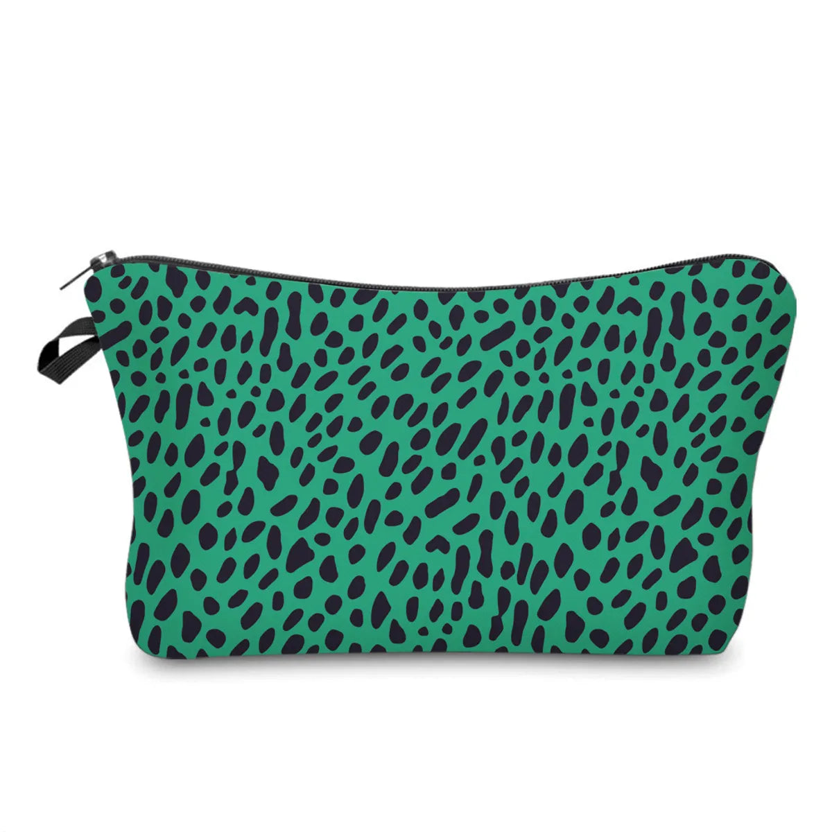 Women'S Small All Seasons Polyester Zebra Leopard Crocodile Basic Square Zipper Cosmetic Bag