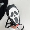 Women'S Small Pu Leather Spider Web Skull Basic Sewing Thread Square Zipper Shoulder Bag Crossbody Bag