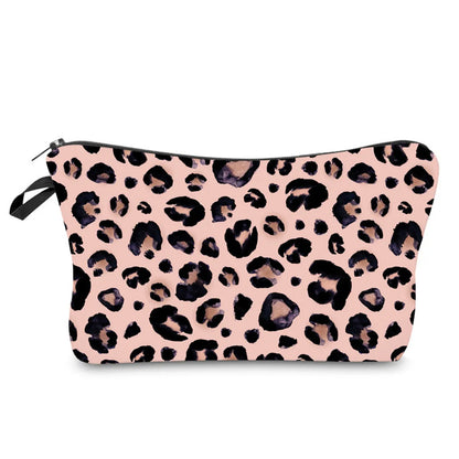 Women'S Small All Seasons Sponge Polyester Animal  Leopard Fashion Shell Zipper Cosmetic Bag