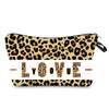 Women'S Small All Seasons Sponge Polyester Animal  Leopard Fashion Shell Zipper Cosmetic Bag