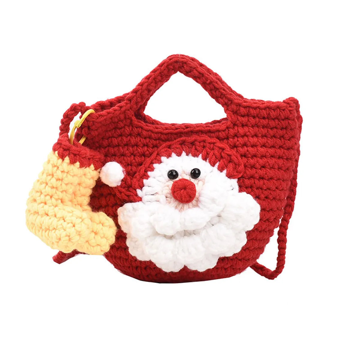 Women'S Small Plush Santa Claus Streetwear Square Hook Loop Shoulder Bag Handbag Square Bag