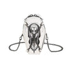 Women'S Small Pu Leather Cross Skull Streetwear Oval Zipper Crossbody Bag