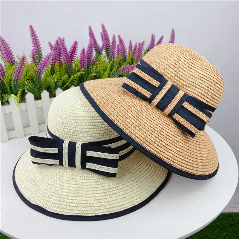 Women'S Spring And Summer Fashion Beach Foldable Casual Face-Covering Grass Hat