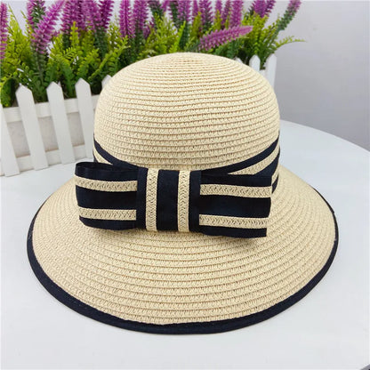 Women'S Spring And Summer Fashion Beach Foldable Casual Face-Covering Grass Hat