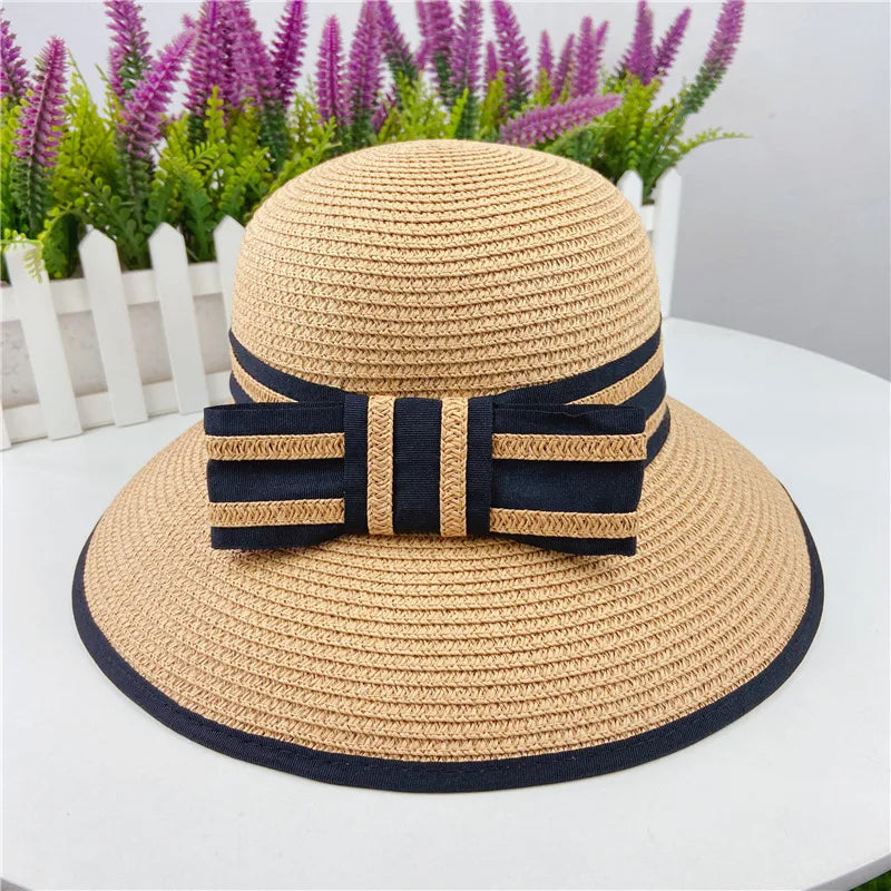 Women'S Spring And Summer Fashion Beach Foldable Casual Face-Covering Grass Hat