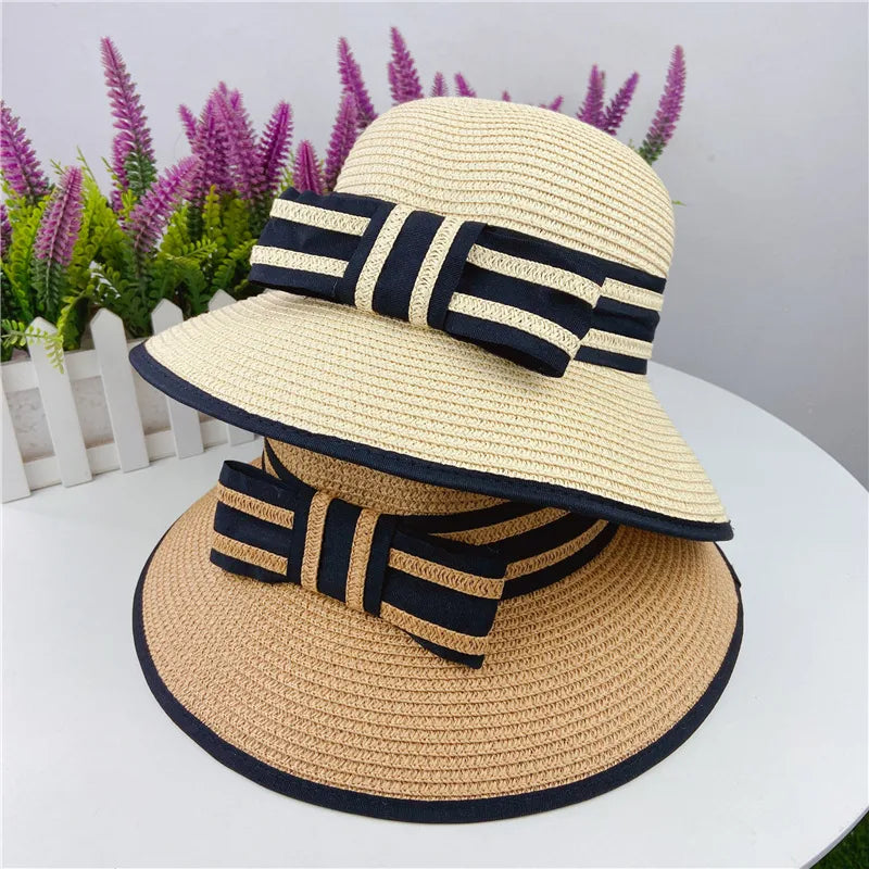 Women'S Spring And Summer Fashion Beach Foldable Casual Face-Covering Grass Hat