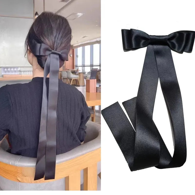 Women'S Streetwear Bow Knot Cloth Ribbon Hair Clip