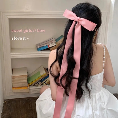 Women'S Streetwear Bow Knot Cloth Ribbon Hair Clip