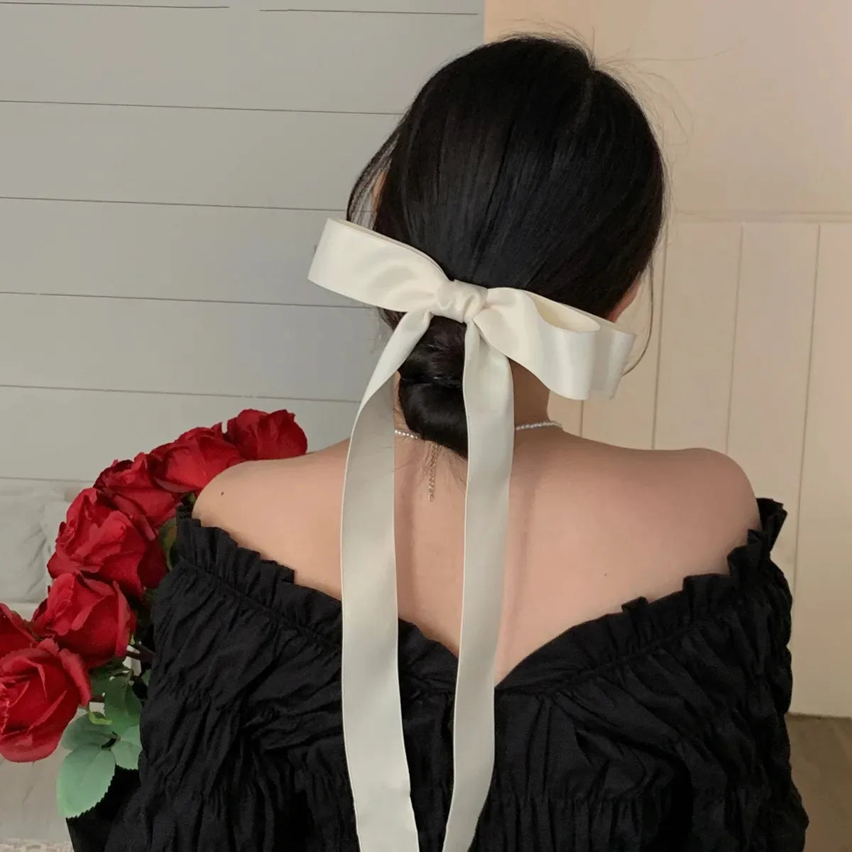 Women'S Streetwear Bow Knot Cloth Ribbon Hair Clip