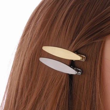 Women'S Streetwear Oval Metal Plating Hair Clip