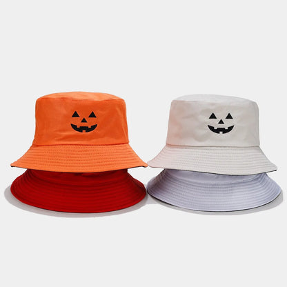 Women'S Streetwear Solid Color Embroidery Wide Eaves Bucket Hat